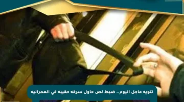 تنويه عاجل اليوم.. ضبط لص حاول سرقة حقيبة في العمرانية